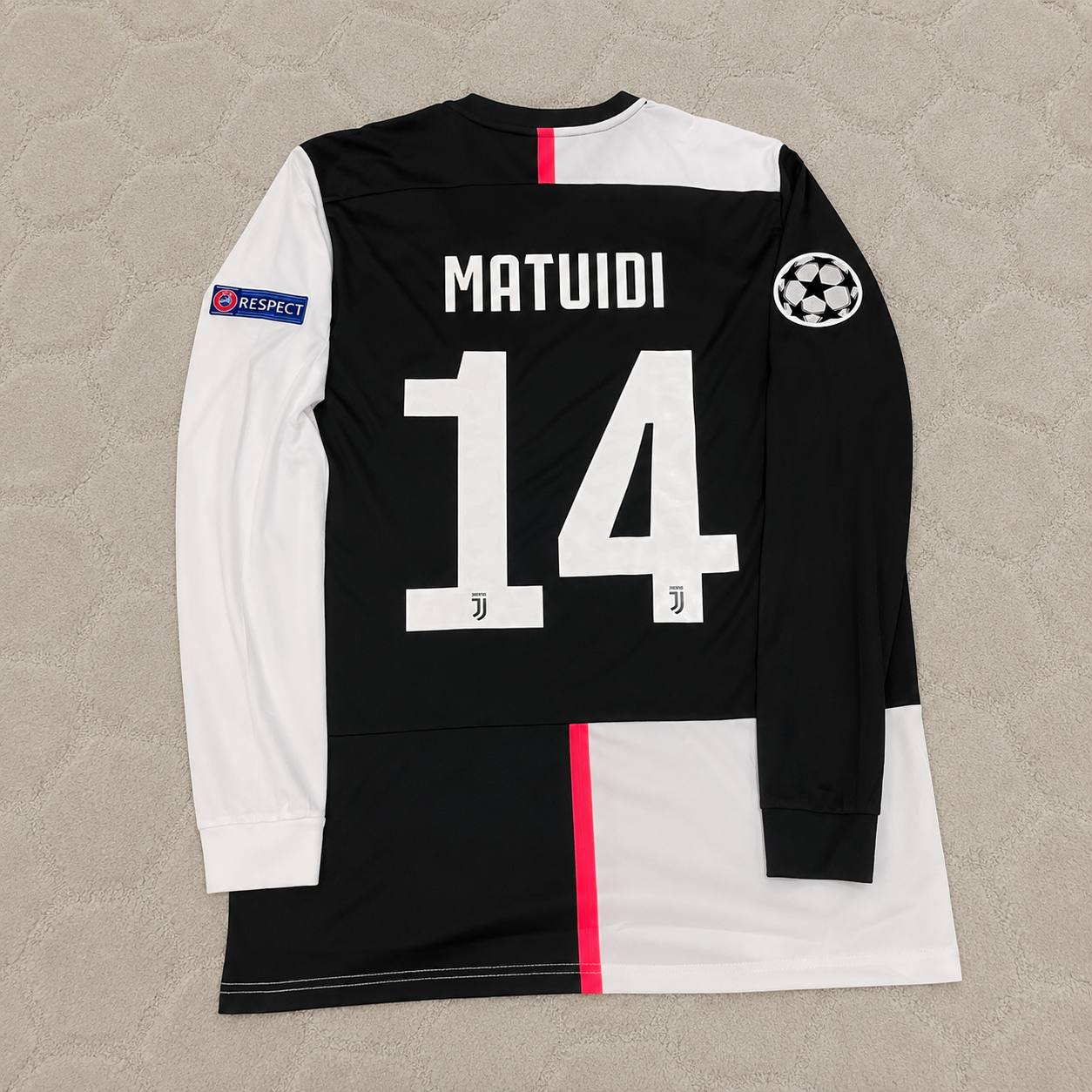 Blaise Matuidi 14- Juventus Long Sleeve 2019 2020 Retro White Black Jersey Trikot Maglia