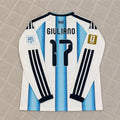 Giuliano Simeone #17 Argentina 2026 World Cup Long Sleeve Football Jersey Kit