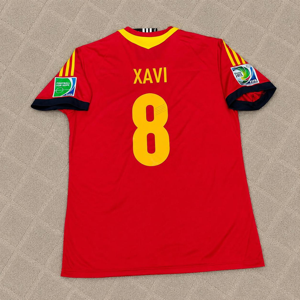 Xavi Hernandez Spain 2013 Confederations Cup Retro Jersey Trikot