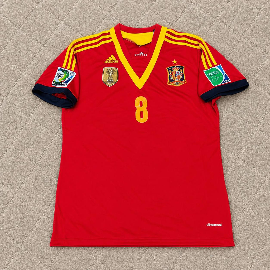 Xavi Hernandez Spain 2013 Confederations Cup Retro Jersey Trikot