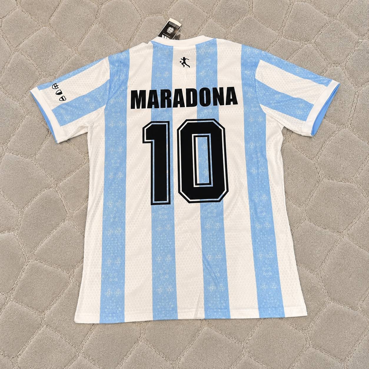 Diego Armando Maradona 10 - Argentina Legendary White Retro Kit Jersey Trikot Maillot Soccer Shirt