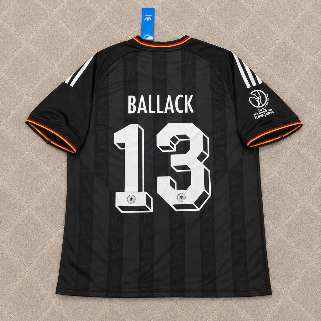 Michael Ballack Germany 2002 World Cup Black Special Retro Football Jersey