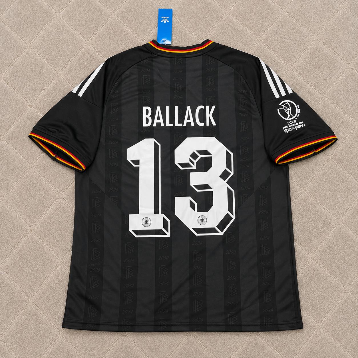 Michael Ballack Germany 2002 World Cup Black Special Retro Football Jersey