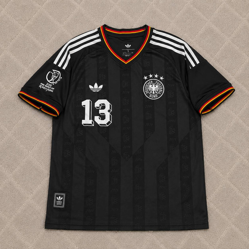 Michael Ballack Germany 2002 World Cup Black Special Retro Football Jersey