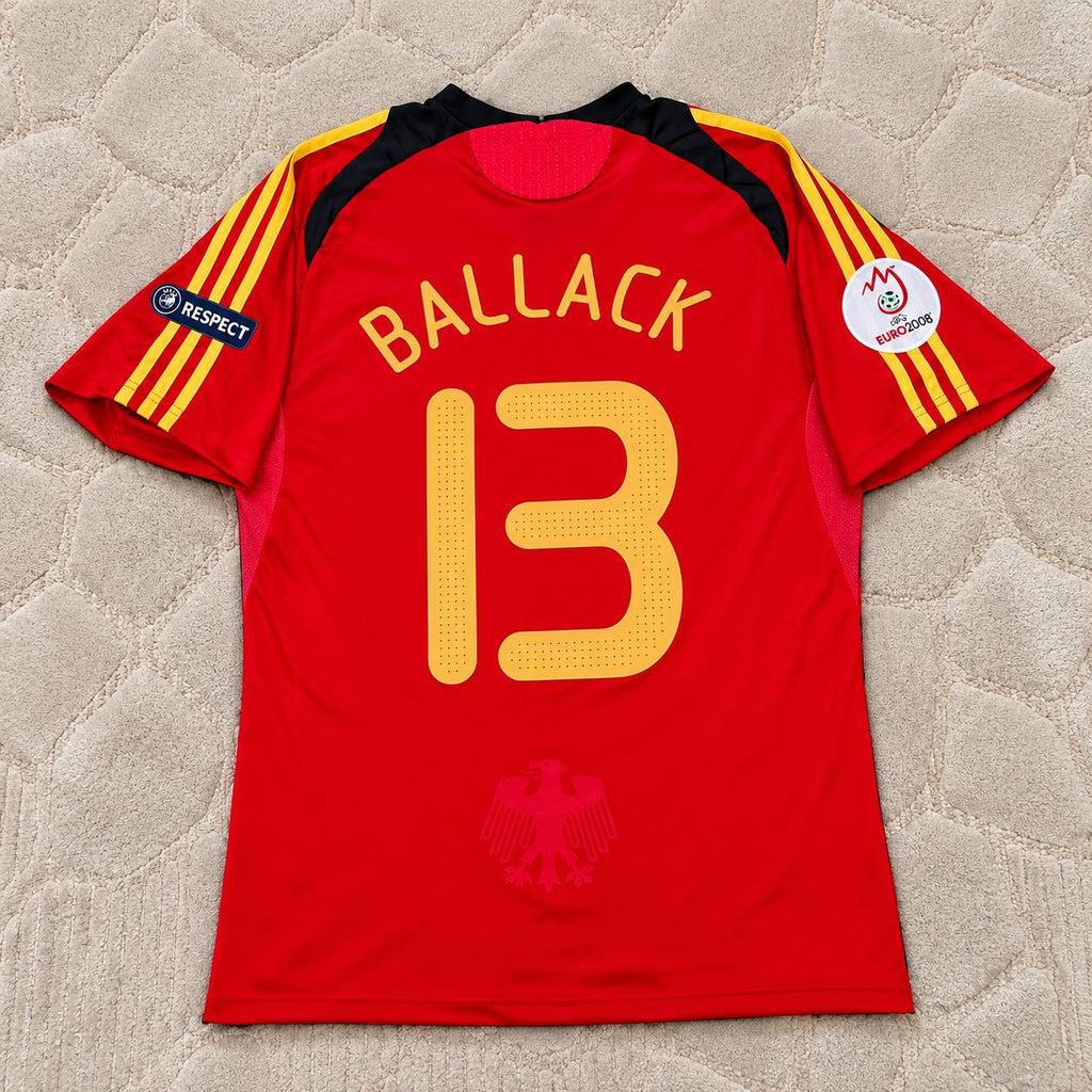 Michael Ballack Germany EURO 2008 Away Red Retro Football Jersey Kit