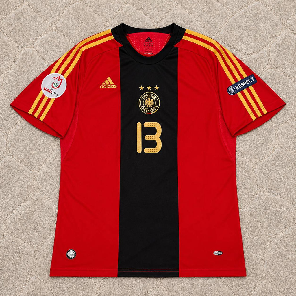 Michael Ballack Germany EURO 2008 Away Red Retro Football Jersey Kit