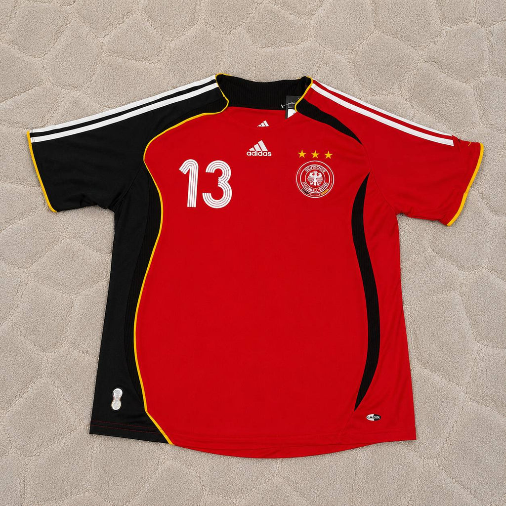 Michael Ballack Germany 2006 World Cup Away Red Black Retro Football Jersey