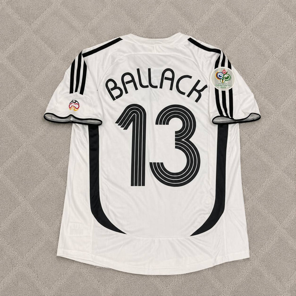 Michael Ballack Germany Deutschland 2006 World Cup White Retro Football Jersey