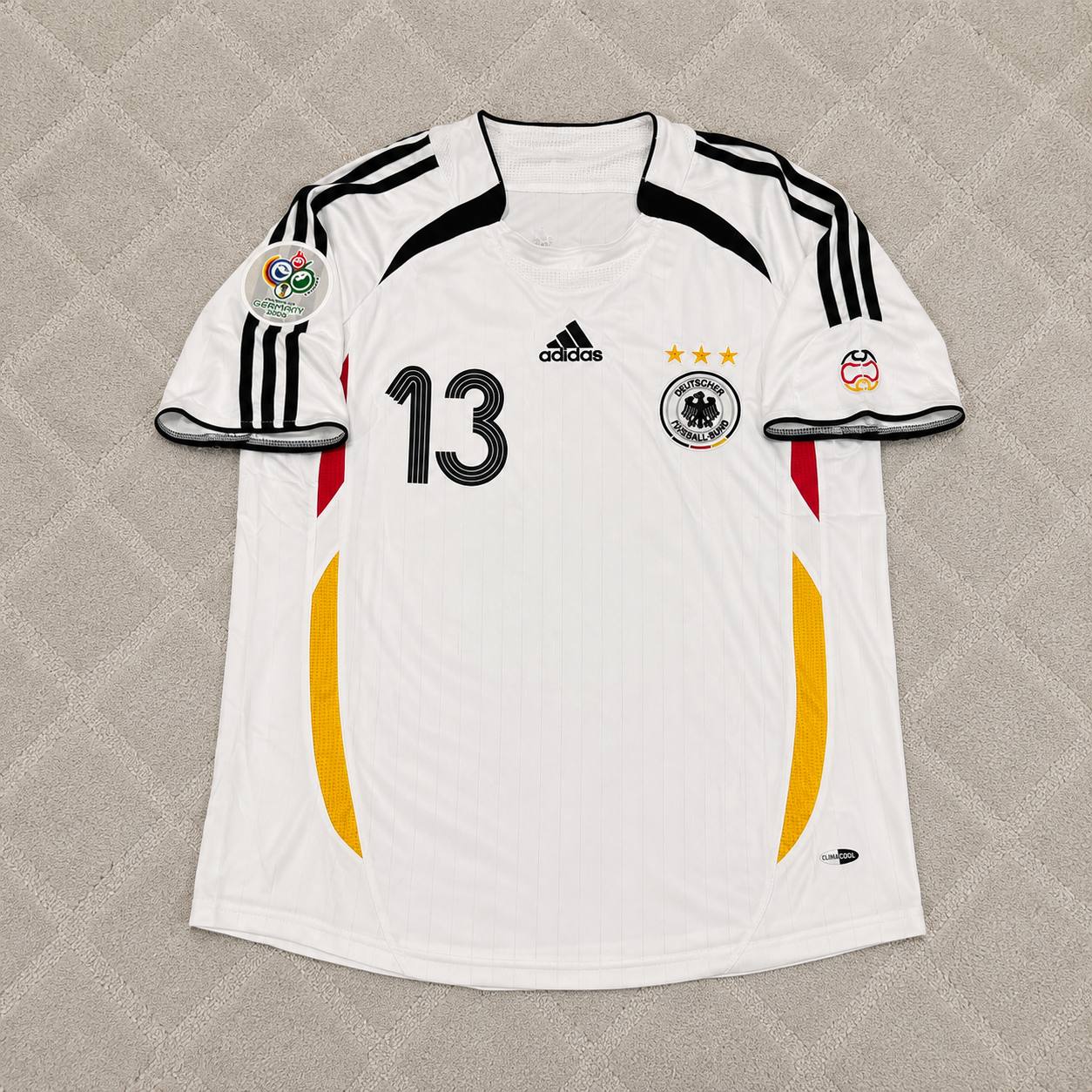 Michael Ballack Germany Deutschland 2006 World Cup White Retro Football Jersey