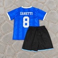Javier Zanetti #8 Argentina 1998 Kids Blue Retro Football Shirt - Jersey Kit