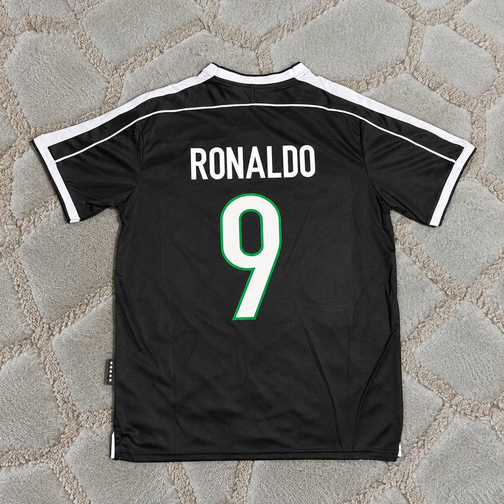 Ronaldo Nazario #9 Brazil Retro Black Edition Jersey – Football Shirt