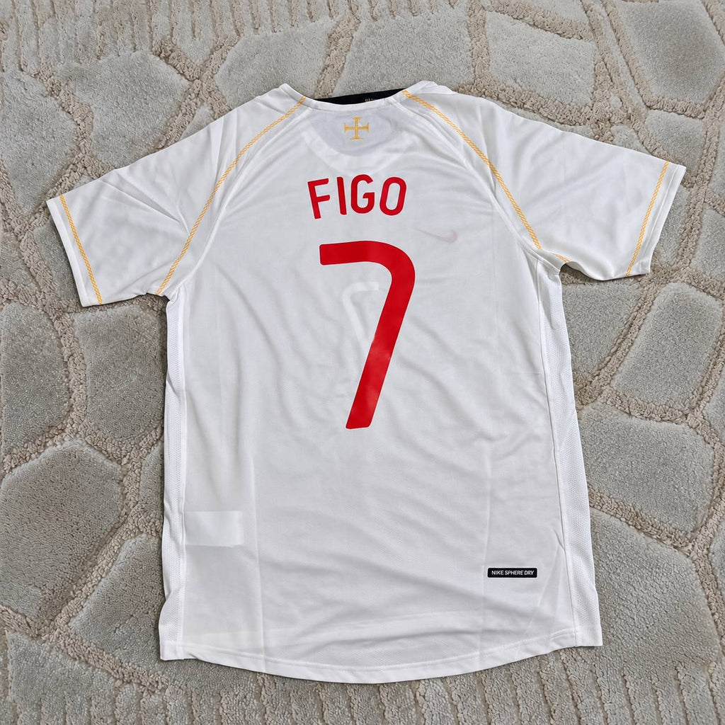 Luis Figo #7 Debut Portugal 2002 Retro Away Football Shirt - Jersey Kit