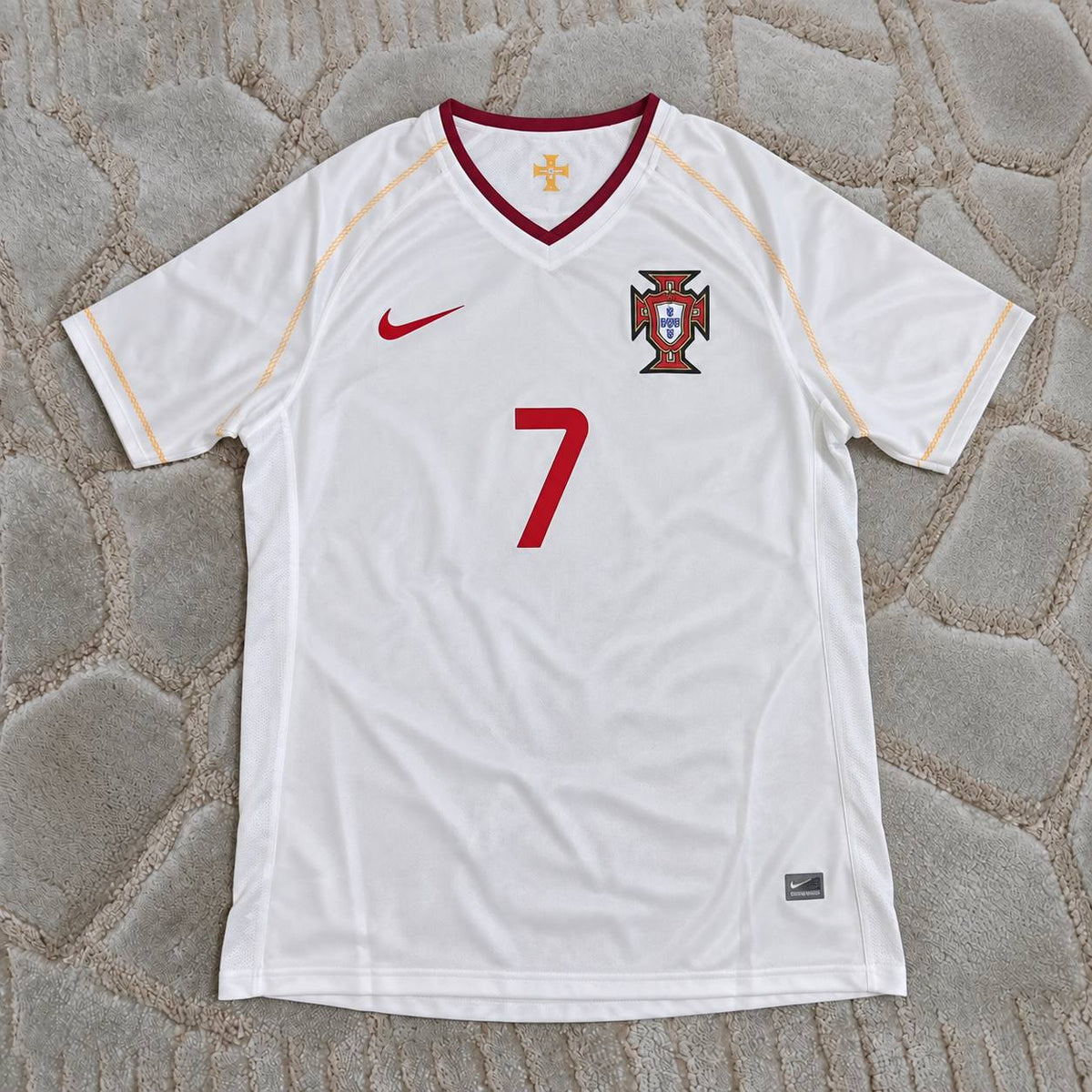 Luis Figo #7 Debut Portugal 2002 Retro Away Football Shirt - Jersey Kit