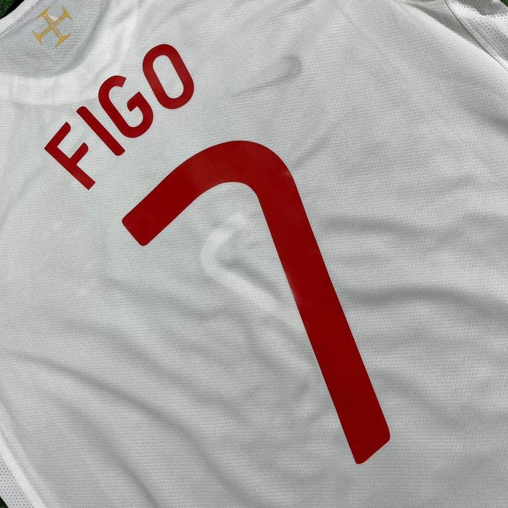 Luis Figo #7 Debut Portugal 2002 Retro Away Football Shirt - Jersey Kit
