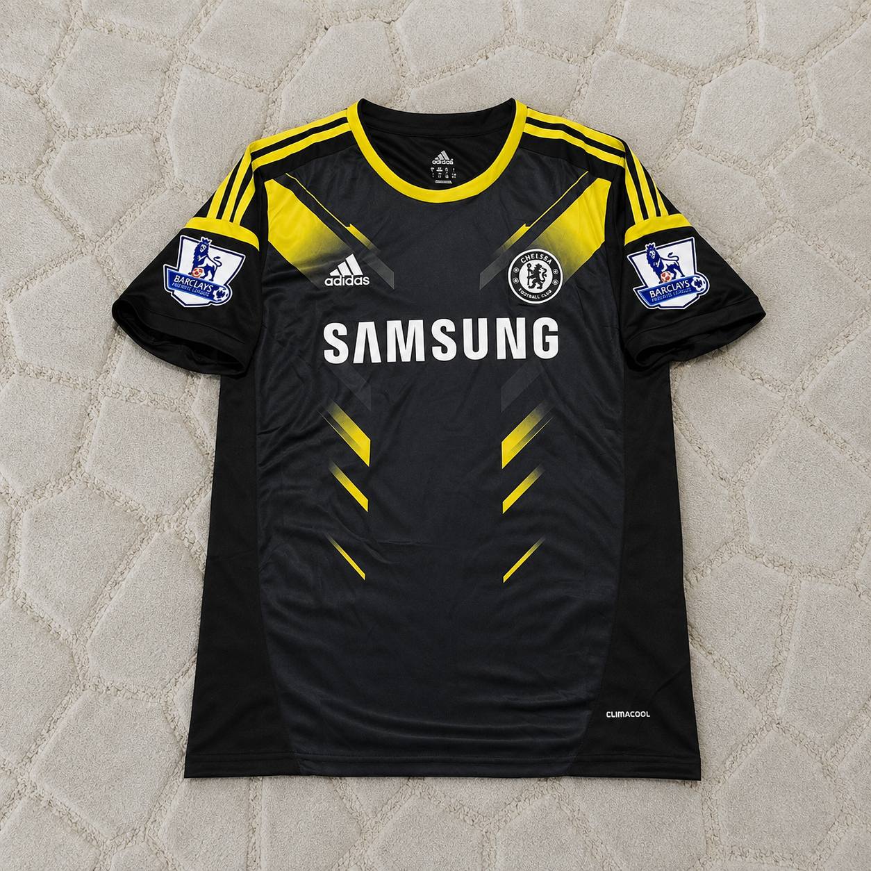 Fernando Torres Chelsea 2012/2013 Black Yellow Retro Football Jersey