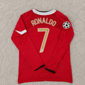 Cristiano Ronaldo Manchester United 2005 Champions League Patch Retro Kit Jersey Trikot Maillot