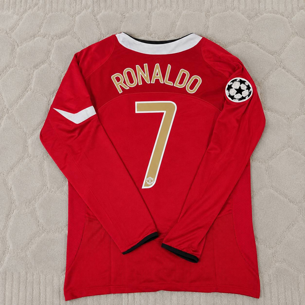 Cristiano Ronaldo Manchester United 2005 Champions League Patch Retro Kit Jersey Trikot Maillot