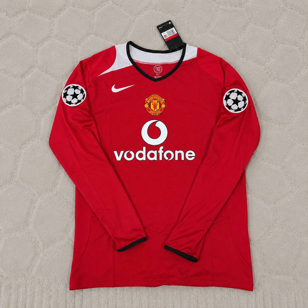 Cristiano Ronaldo Manchester United 2005 Champions League Patch Retro Kit Jersey Trikot Maillot