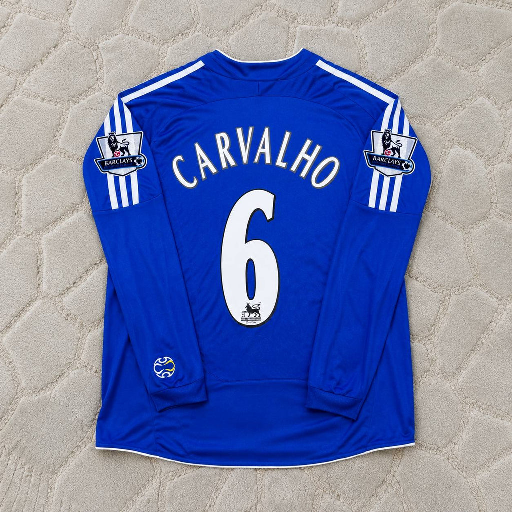 Ricardo Carvalho Chelsea 2006-2008 Long Sleeve EPL Patch Football Jersey