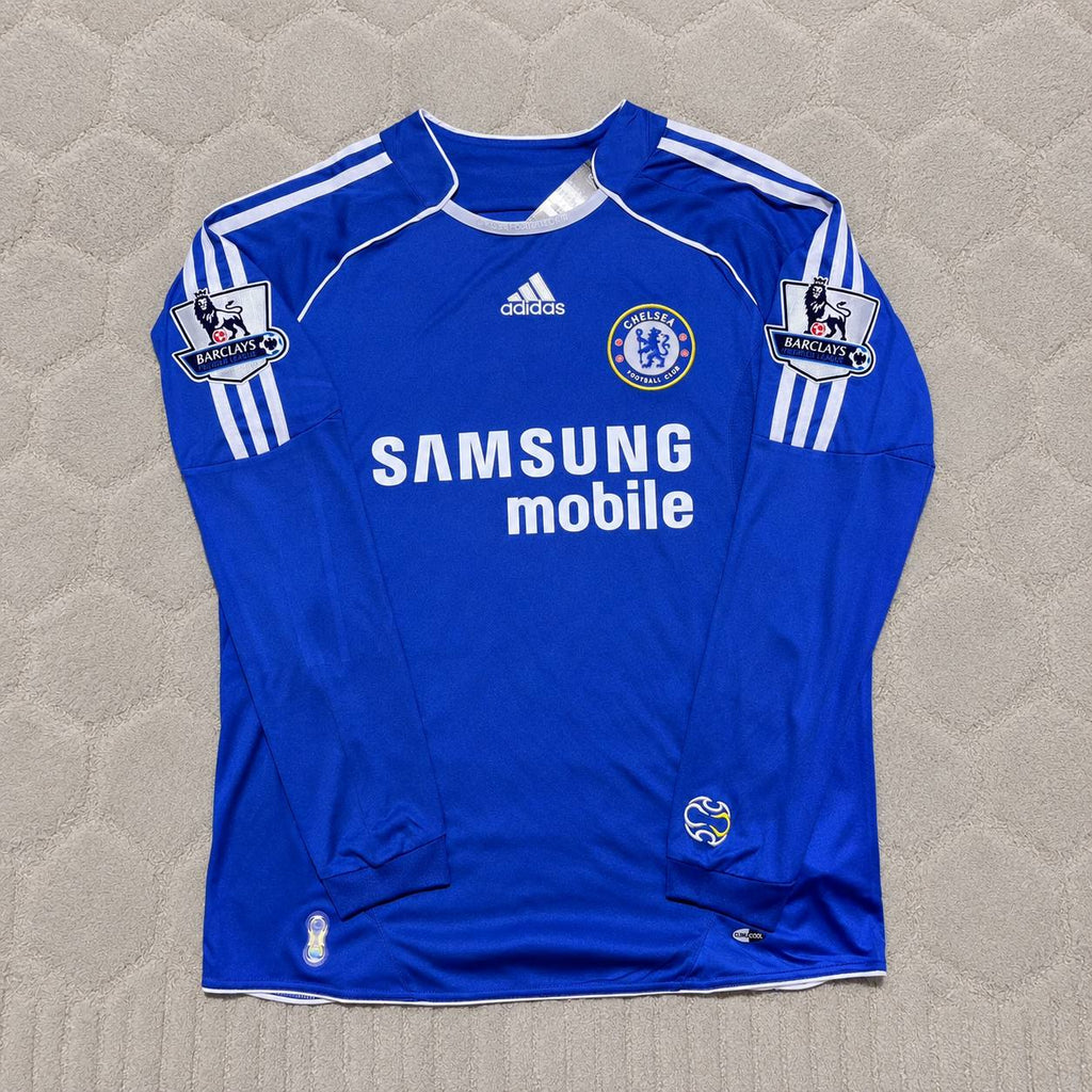 Ricardo Carvalho Chelsea 2006-2008 Long Sleeve EPL Patch Football Jersey