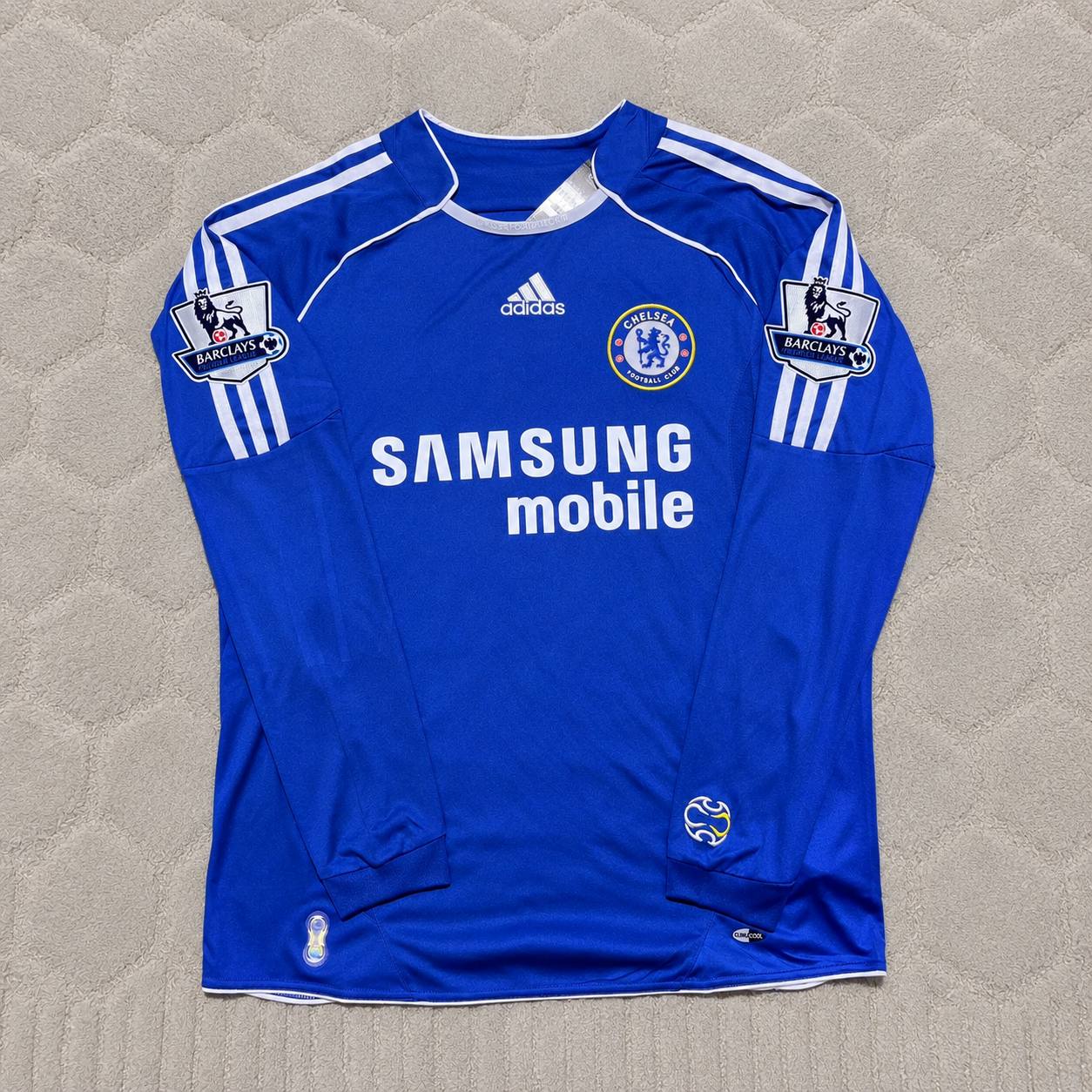 Ricardo Carvalho Chelsea 2006-2008 Long Sleeve EPL Patch Football Jersey
