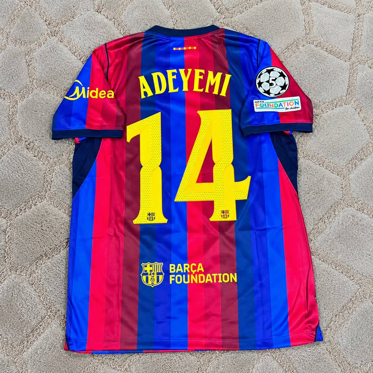 Karim Adeyemi #14 Barcelona New Season 2027 Home Football Shirt - Jersey Kit - Trikot Maillot Champions League Custom Edition