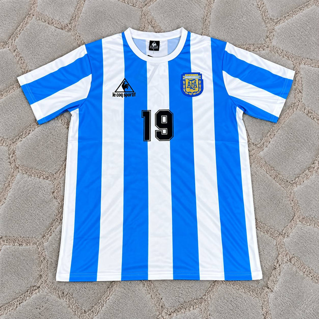 Oscar Ruggeri #19 Argentina 1986 World Cup Home Retro Football Shirt - Jersey Kit - Trikot Maillot