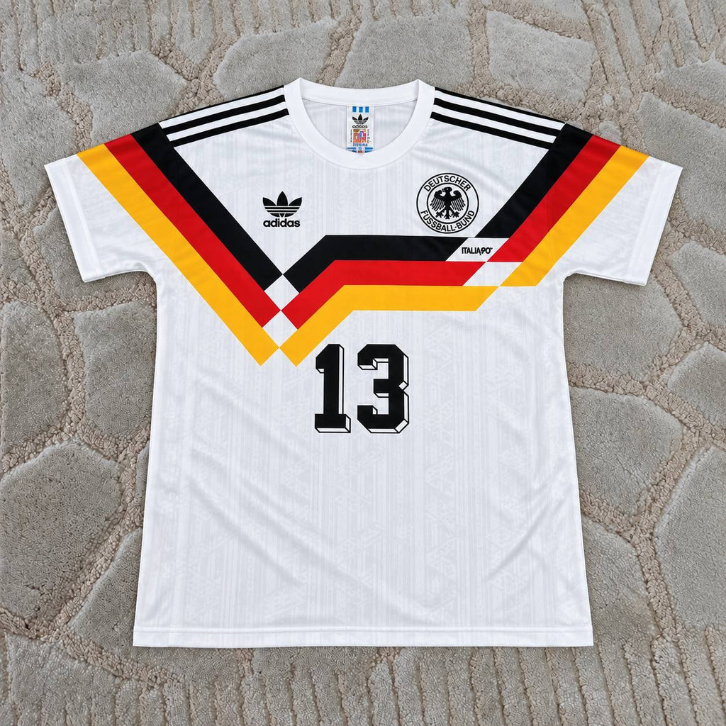 Karl-Heinz Riedle #13 Germany 1990 World Cup Home Retro Football Shirt - Jersey Kit - Trikot Maillot