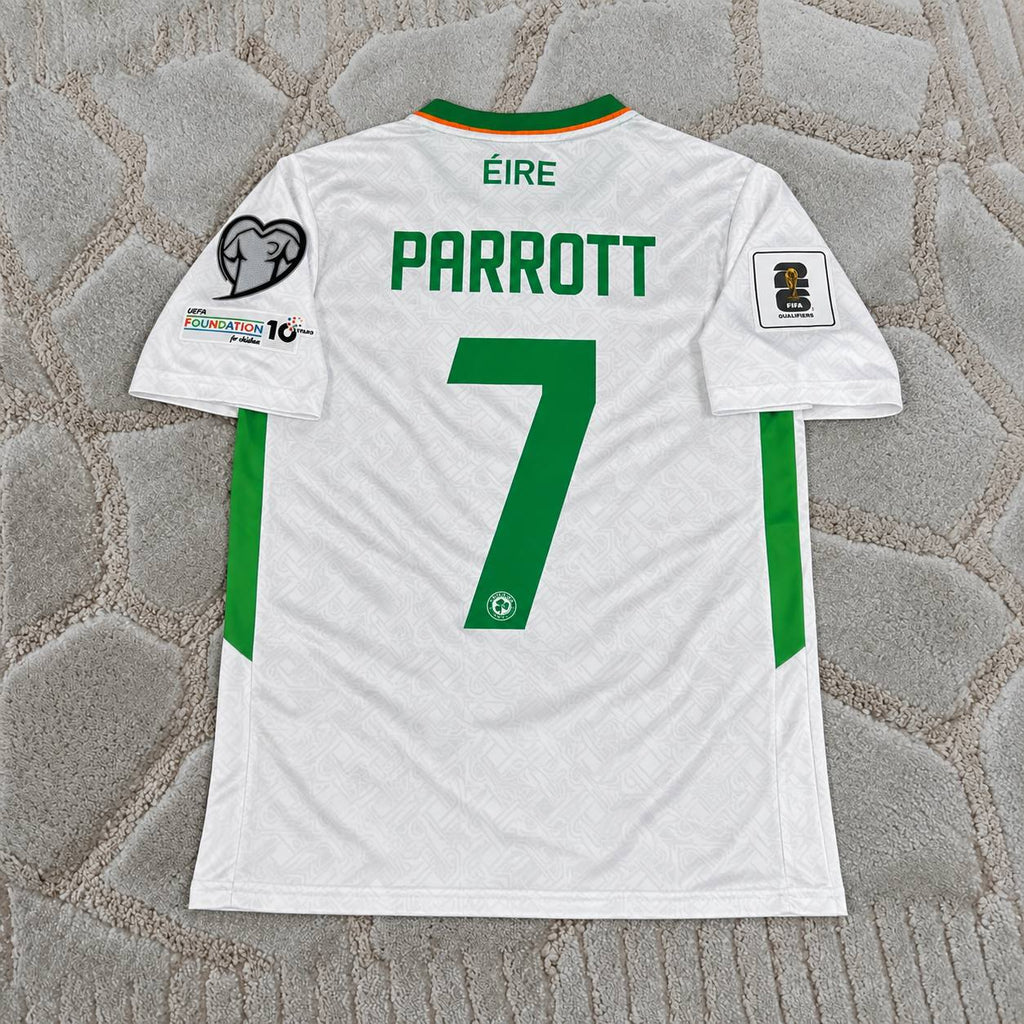 Troy Parrott #10 Ireland New Season 2026 World Cup Qualifiers White Away Football Shirt - Jersey Kit