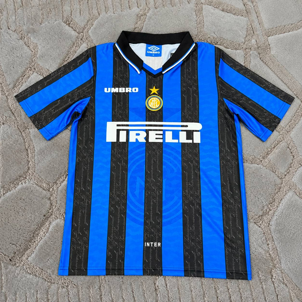 Luis Figo #7 İnter Retro Home Jersey Kit – Serie A Champions Edition