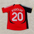 Lukas Podolski Germany 2006 World Cup Away Red Black Retro Football Jersey
