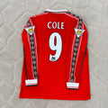 Andy Cole 9 - Manchester United 1999 Red Long Sleeve Kit Jersey Trikot Maillot