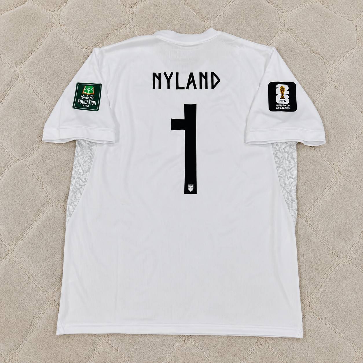 Ørjan Nyland Norway Goalkeeper 2026 World Cup White Football Jersey