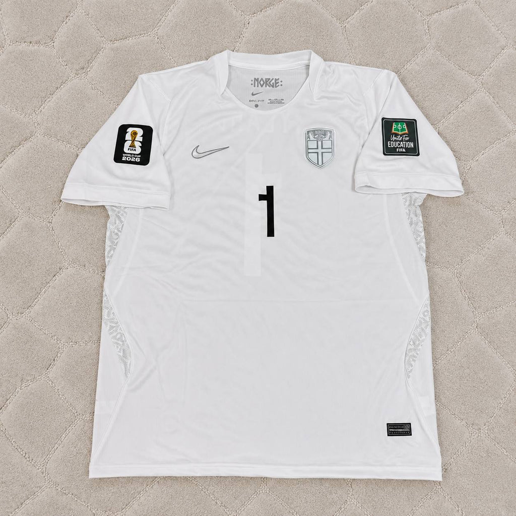 Ørjan Nyland Norway Goalkeeper 2026 World Cup White Football Jersey