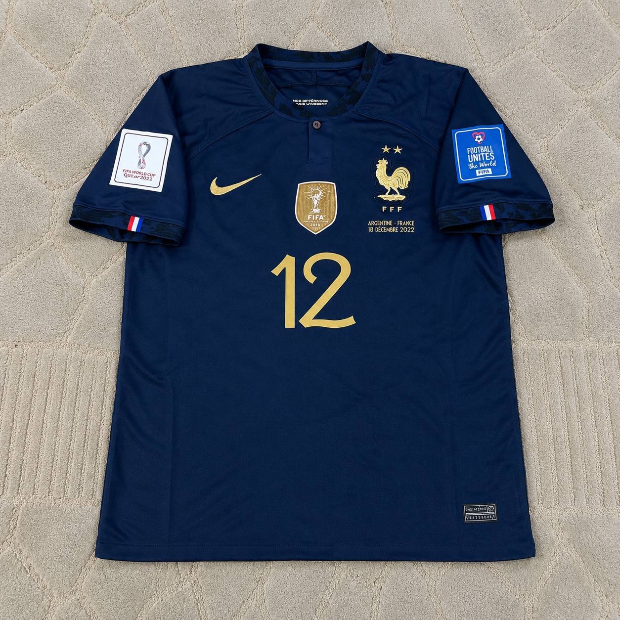 Randal Kolo Muani France 2022 World Cup Final Retro Jersey Maillot Trikot Soccer Shirt