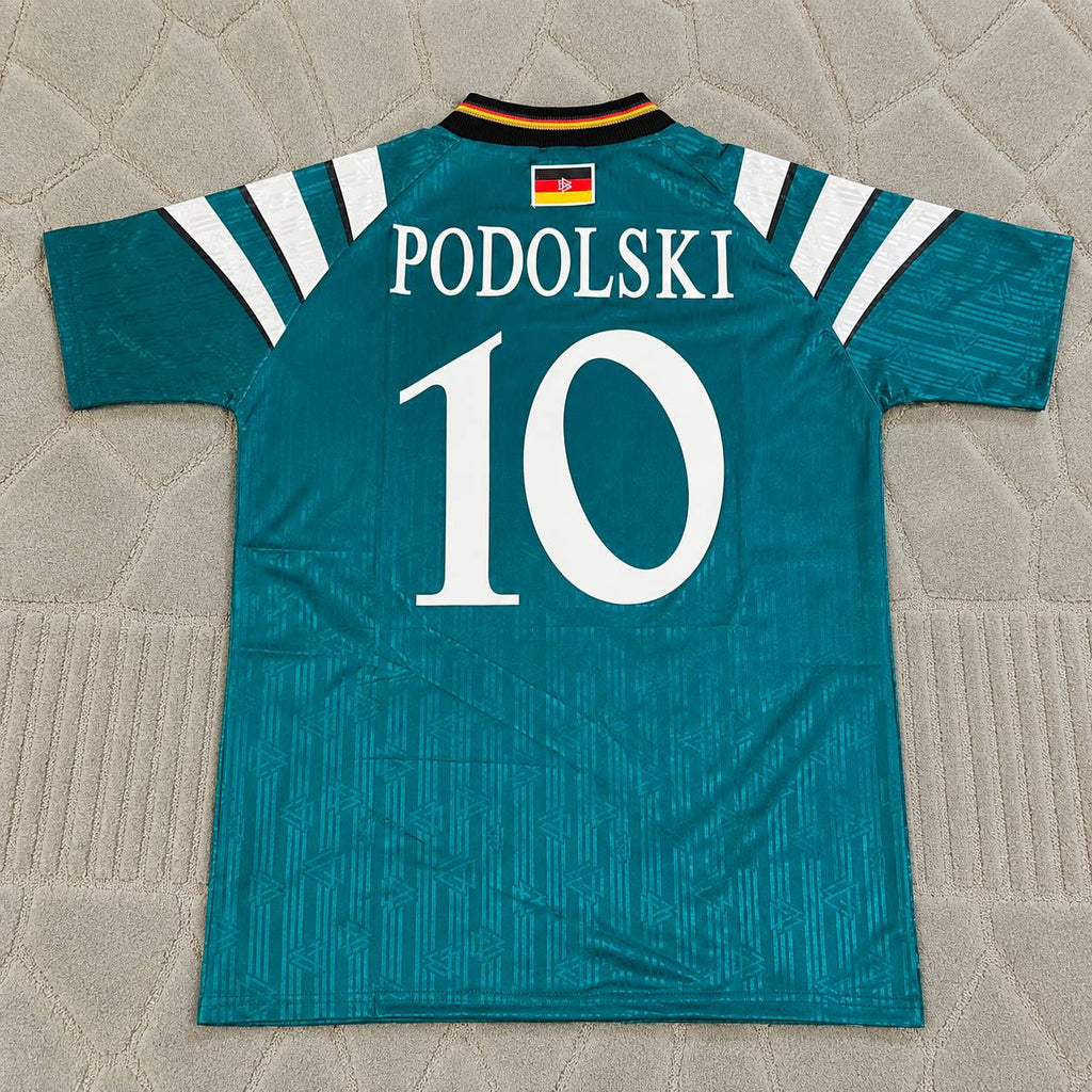 PODOLSKI Germany Deutschland EURO 1996 Retro Jersey Trikot Soccer Shirt