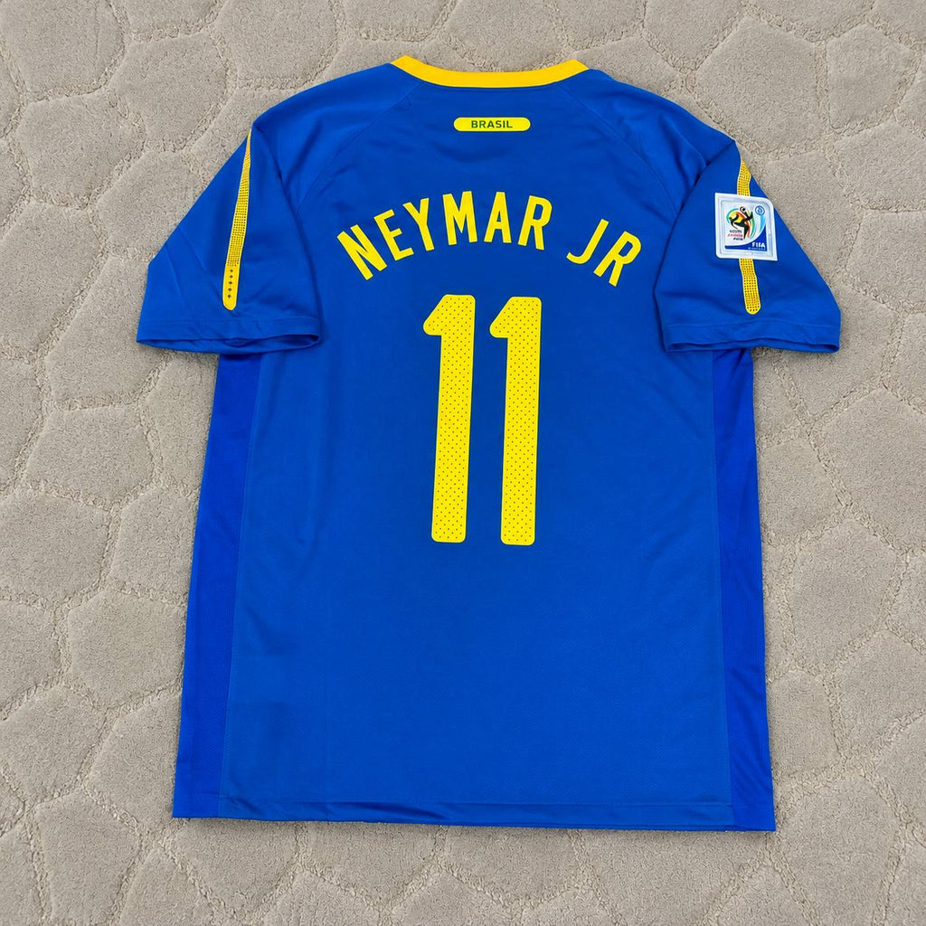 Neymar Jr. Brazil 2010 World Cup Retro Blue Jersey Trikot