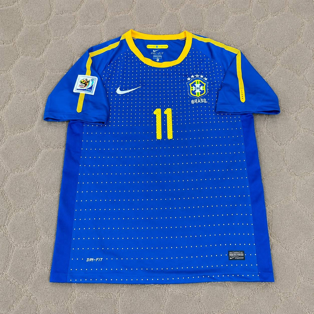 Neymar Jr. Brazil 2010 World Cup Retro Blue Jersey Trikot