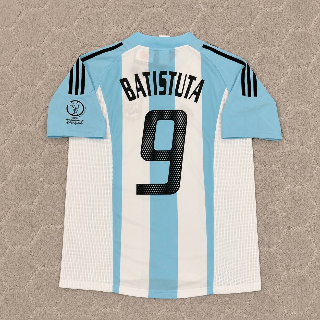 Gabriel Batistuta Argentina 2002 World Cup Home Retro Football Jersey