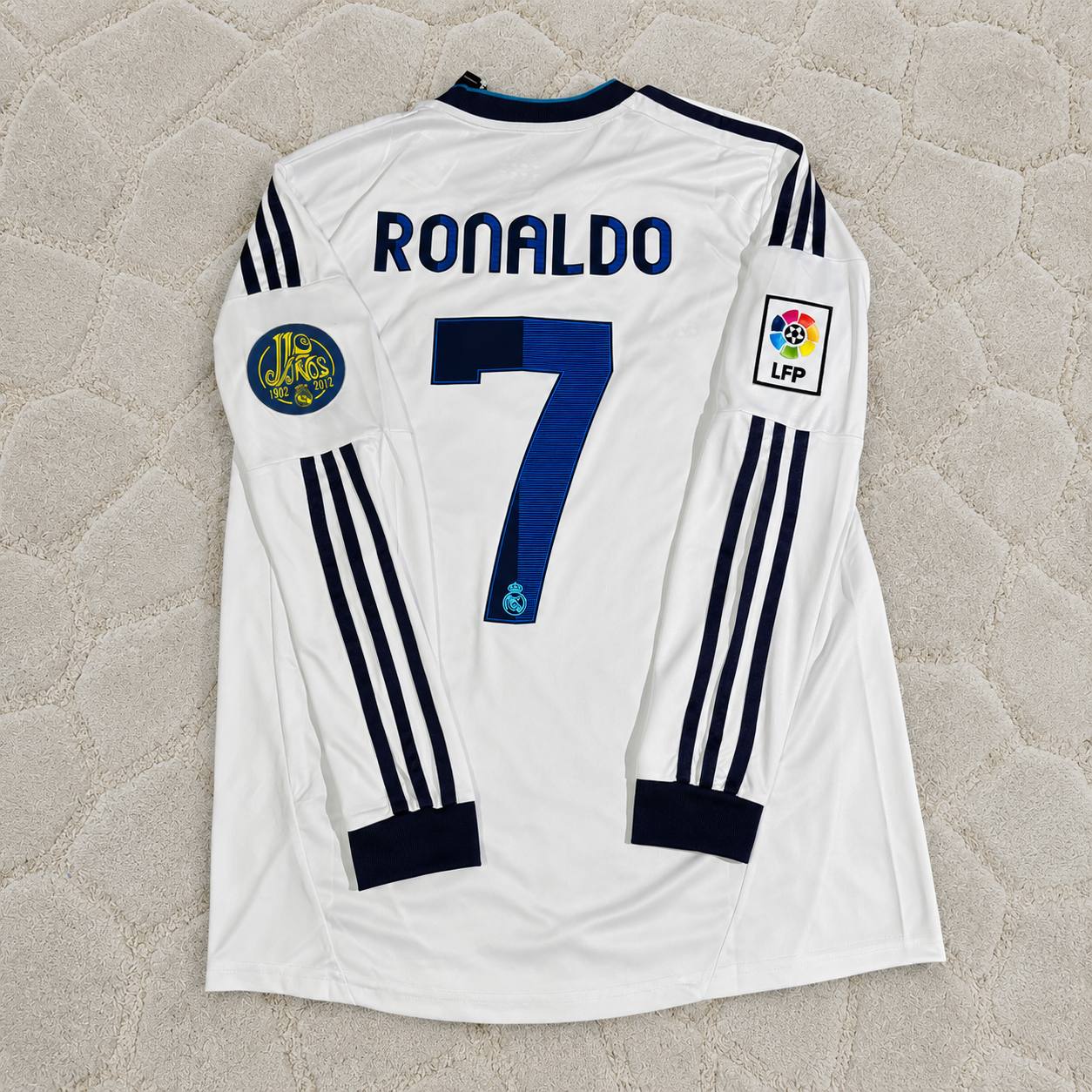 Cristiano Ronaldo Real 2012-2013 Home Long Sleeve Retro Football Jersey