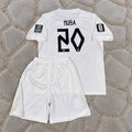 Antonio Nusa Norway 2026 World Cup Kids White Away Football Shirt - Jersey Kit