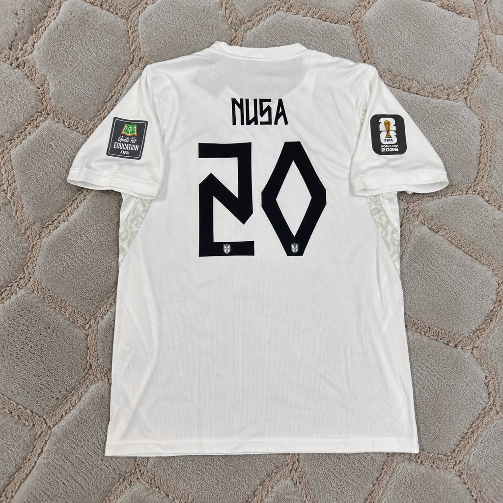 Antonio Nusa Norway 2026 World Cup White Away Football Shirt - Jersey Kit