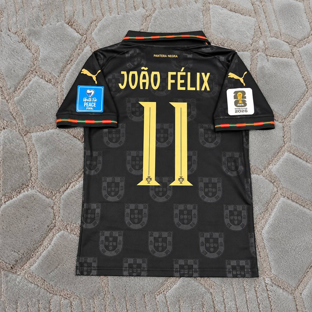 Joao Felix Portugal 2026 World Cup Away Black Football Shirt - Jersey Kit
