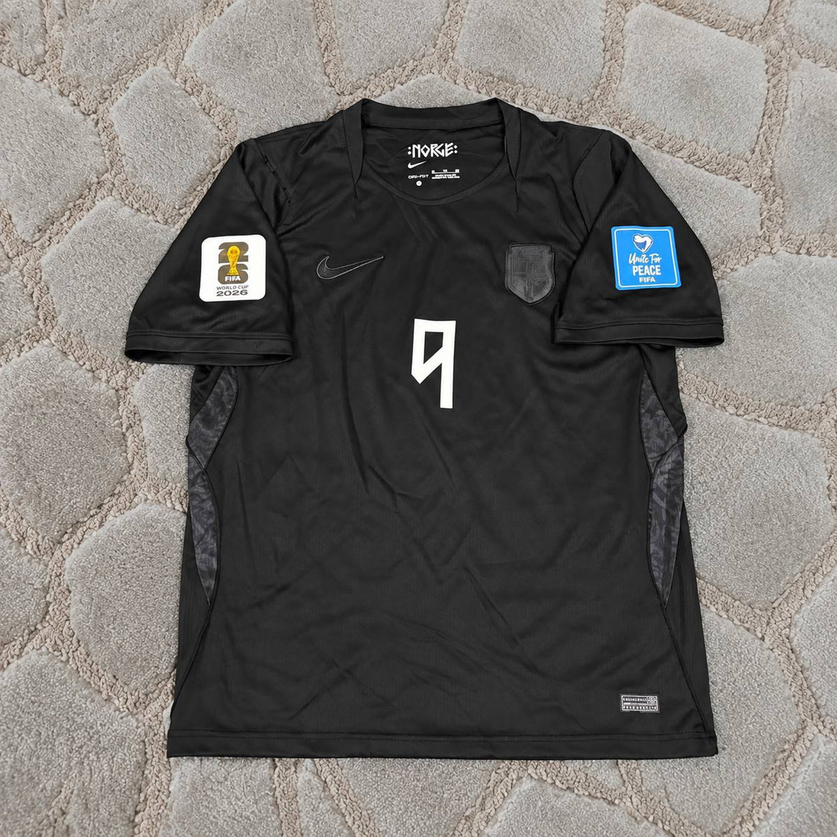 Erling Haaland #9 Norway 2026 World Cup Away Black Football Shirt - jersey kit