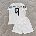 Erling Haaland #9 Norway 2026 World Cup Kids White Football Shirt - jersey kit