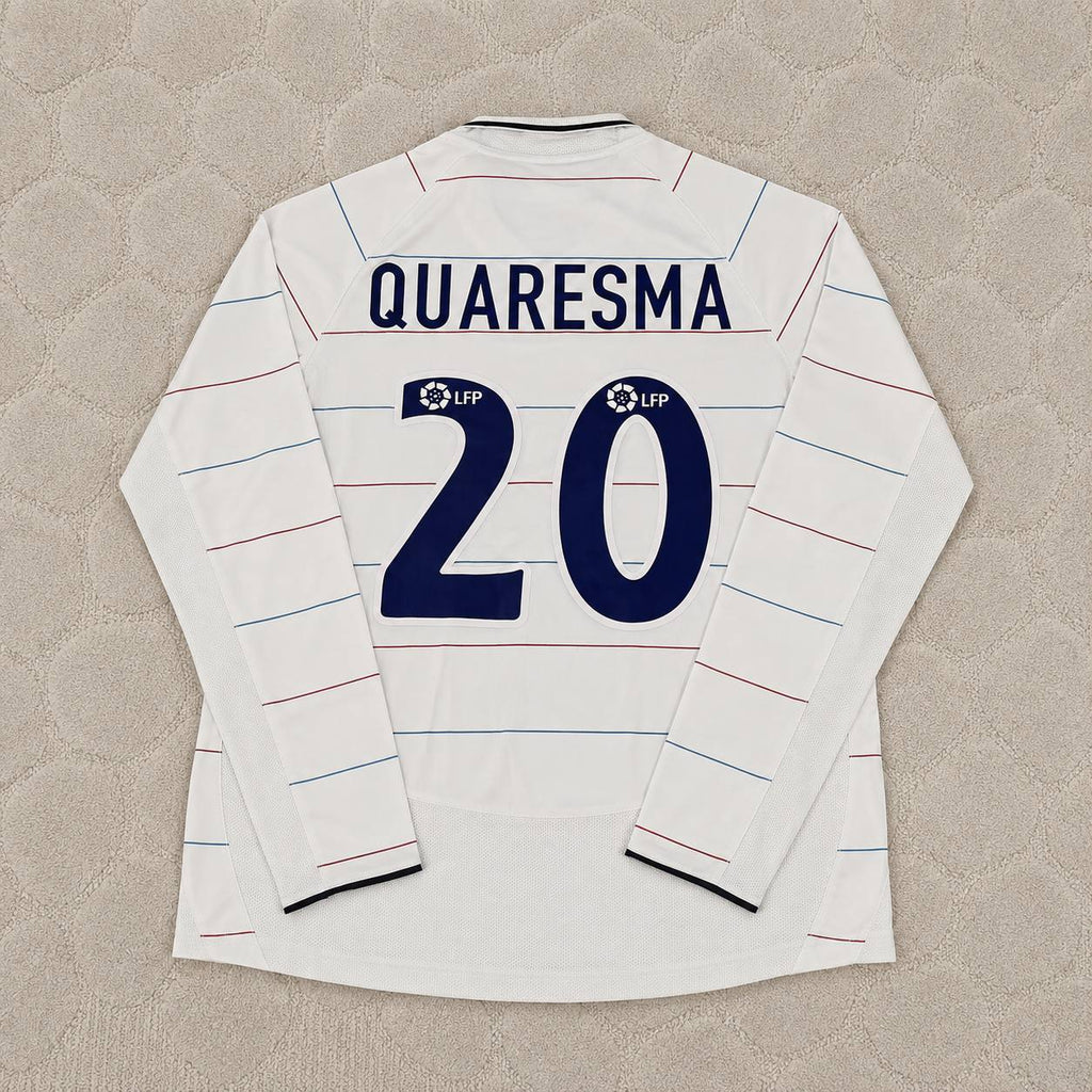 Ricardo Quaresma #20 Barcelona 2003 2004 Away Long Sleeve Retro Football Jersey Kit