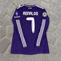 Cristiano Ronaldo #7 Madrid Purple 2010/2011 Away Long Sleeve Retro Football Shirt - Jersey Kit - Trikot Maillot