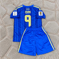 Alexander Isak Sweden New Season 2026 World Cup Away Kids Blue Football Jersey Kit