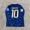 Kylian Mbappe France 2026 World Cup Home Long Sleeve Blue Football Jersey Kit - Trikot Maillot