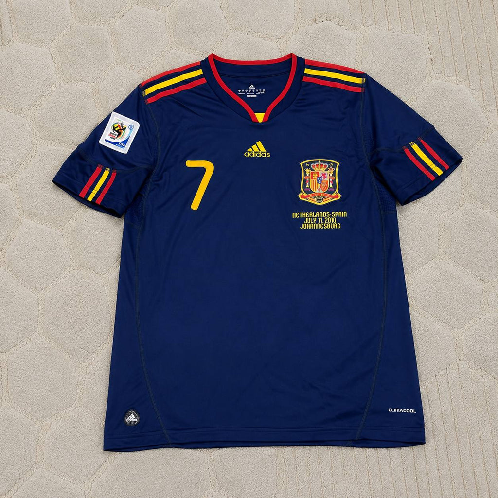 David Villa #7 - Spain Away 2010 World Cup Final Retro Jersey Trikot Maillot Camiseta